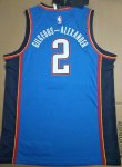 NBA 2 Gilgeous-alexander OkC Thunder 19-20 Season Maillot bleu imprimé